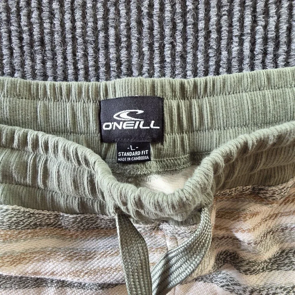 O'Neill Striped Shorts Green Men's Size L